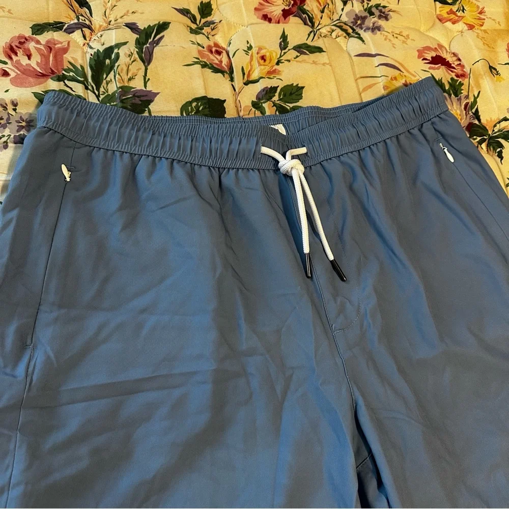 Turnshine Men’s Blue Athletic Shorts with Drawstring